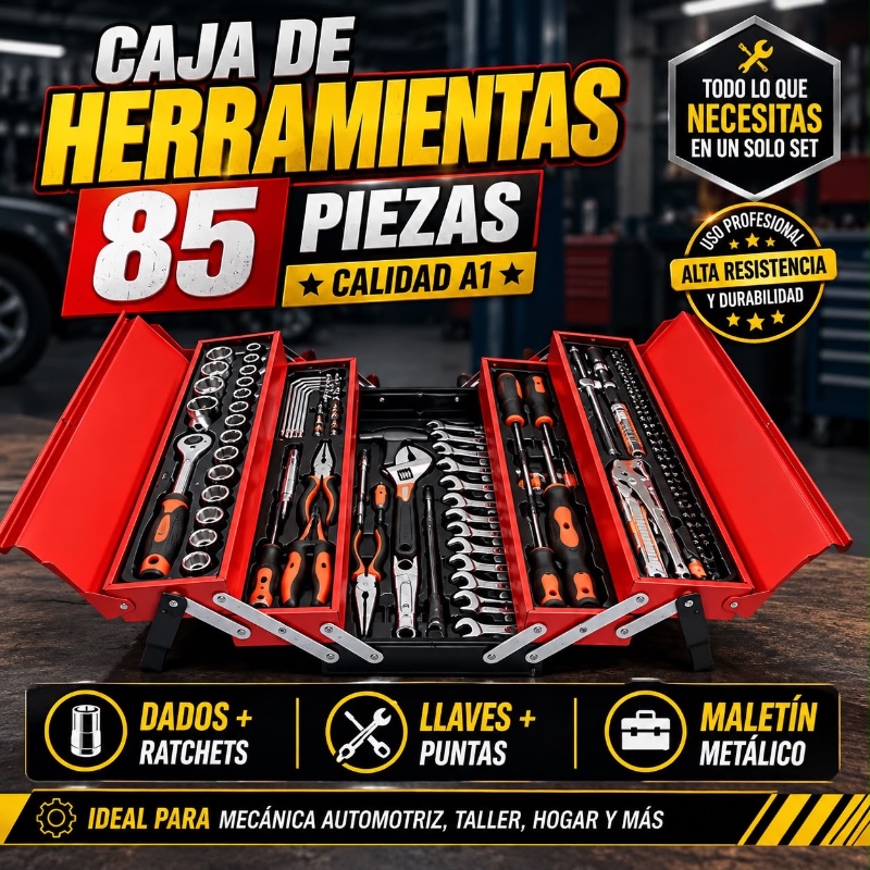 Caja de herramientas 85 piezas acordeon