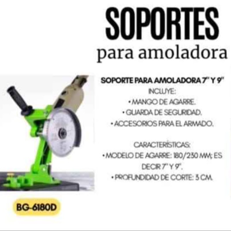 SOPORTE DE AMOLADORA DE 7Y 9 PULGADAS