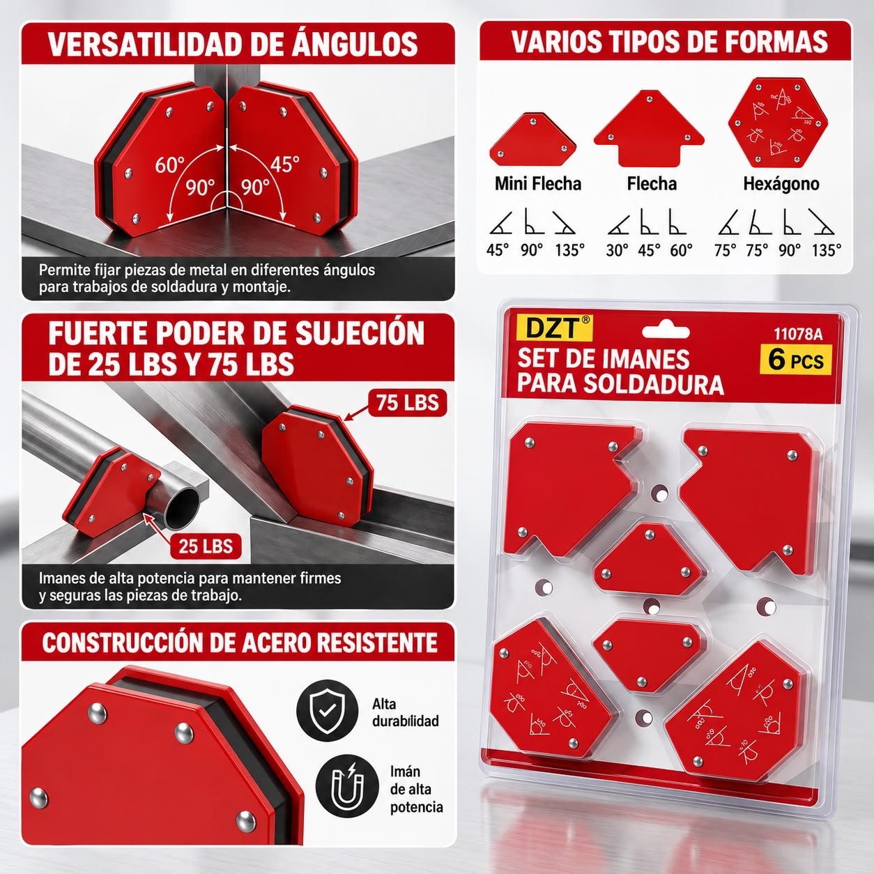❗ SET DE ESCUADRAS MAGNÉTICAS PARA SOLDA