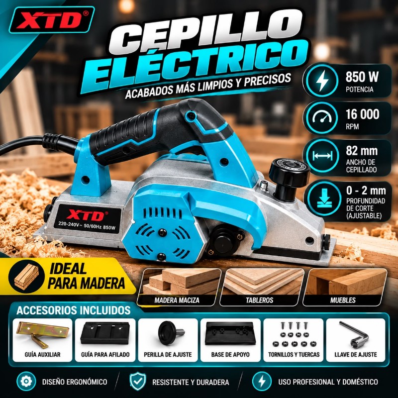CEPILLO ELÉCTRICO XTD 850W