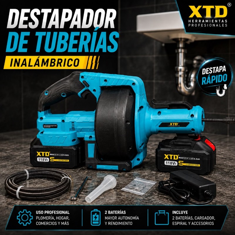 DESTAPADORA DE TUBERÍAS INALÁMBRICA