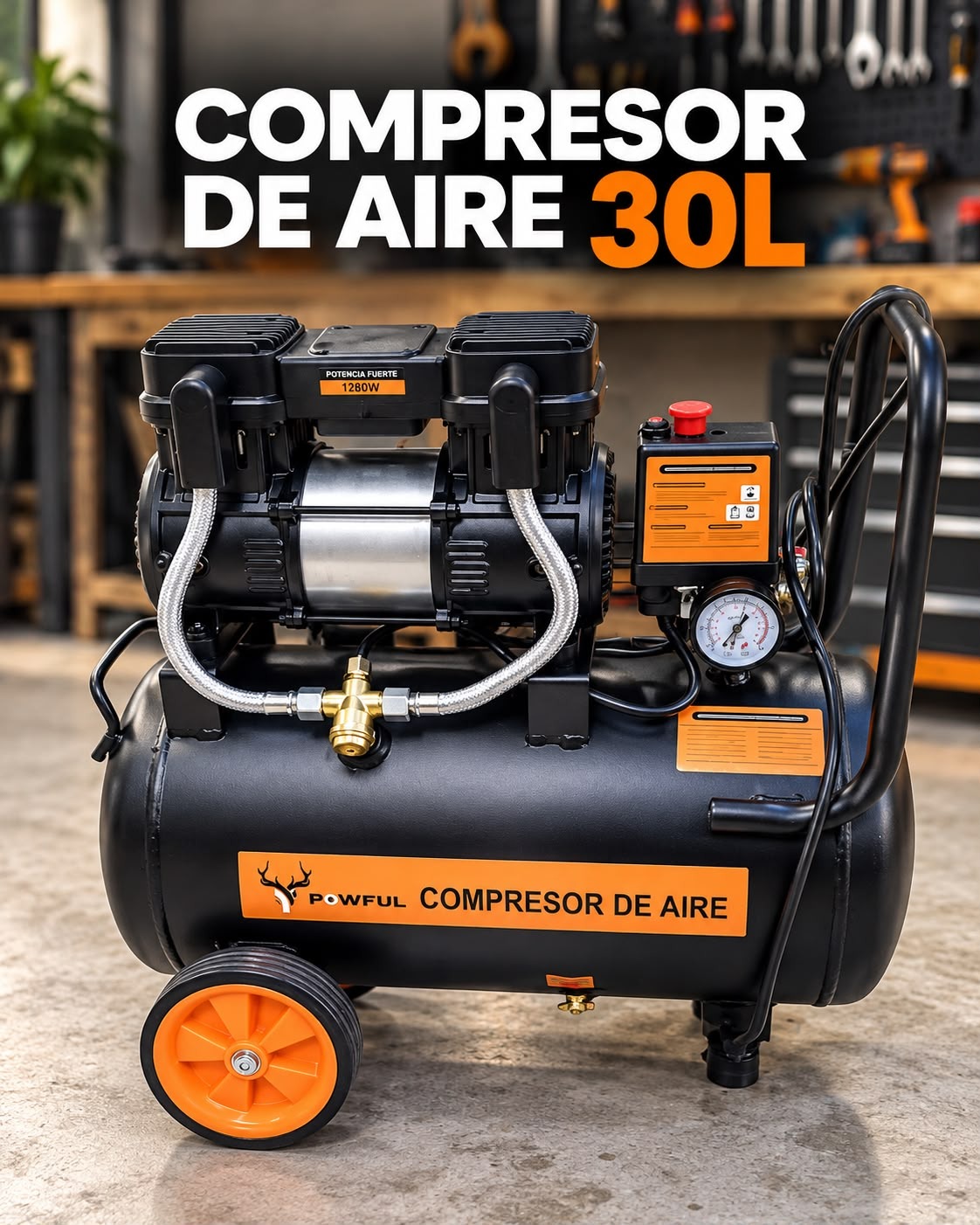 COMPRESOR DE AIRE 30L POWEFUL