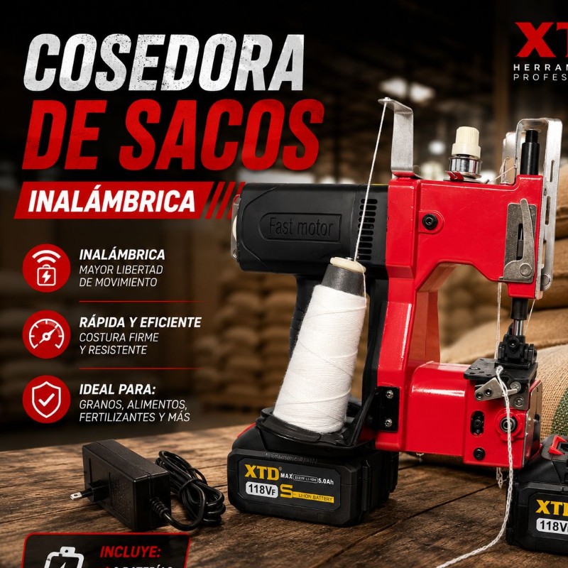 MÁQUINA COSEDORA DE SACOS INALÁMBRICA